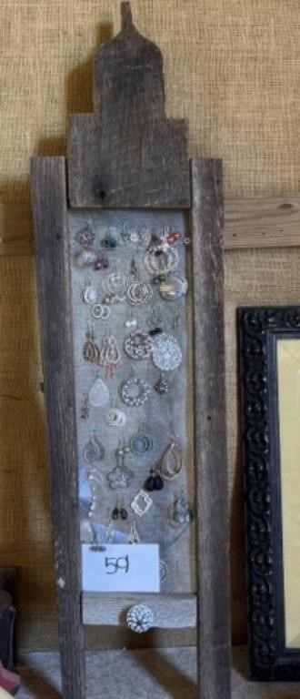 Jewelry wooden wall stand holder and more