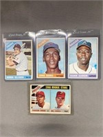 (4) 1966 Baseball Star Cards- Aaron, Banks, etc.