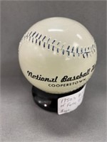 1950's Baseball Hall Of Fame Glass Bank- Rare