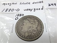 1880-O Morgan silver dollar