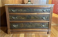 Vintage Marble Top Chest of Drawers - Check pics,