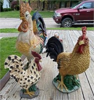 Poly Resin Roosters up to 20"