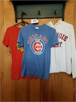 Lot of 3 short sleeve t-shirts, assorted sports