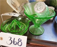 Green Depression Glassware