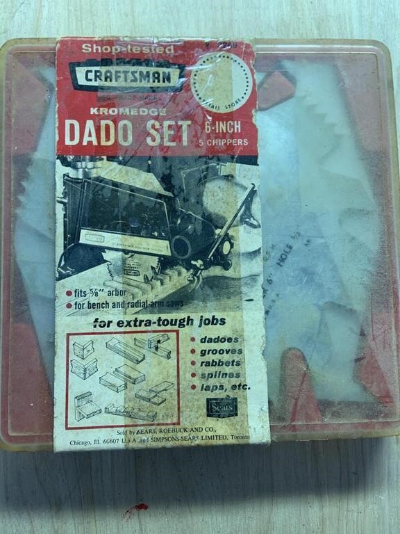 6-inch Craftsman Dado Set In Original Box