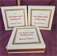 3 Avon Cape Cod plates sets in boxes
