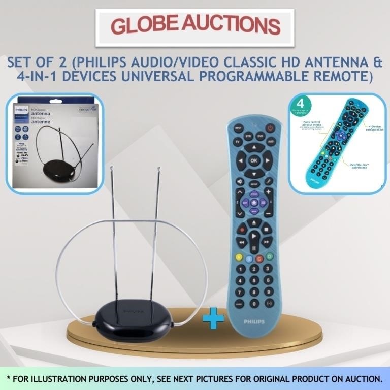 SET OF 2(TV ANTENNA+UNIVERSAL PROGRAMMABLE REMOTE)