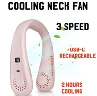 COOLING NECK FAN / 3 SPEED / USB-C RECHARGEABLE /