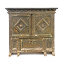 Continental Baroque fruitwood cabinet. 17th