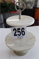 Heavy Marble & Metal Stand (Approx. 21" Tall)