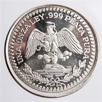 Coin .999 Fine Silver Mexican Silver Onza