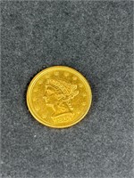 1851 US Liberty 2 and a Half Dollar Gold Coin