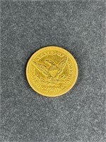 1850 US Liberty 2 and a Half Dollar Gold Coin