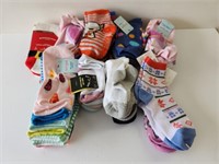 Lot of Cat and Jack Youth Socks some other brands