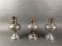 3 Vintage Oil Lamp Bases