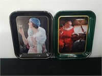 Pair of 10.5 x 13 inch metal Coca-Cola trays