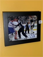 FLEURY AFTER A FIGHT SIGNED PHOTO SIGNED LOWER