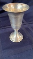 Small sterling silver kiddush cup, not weighted,