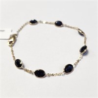 Certfied10K  Sapphire 7"(7ct) Bracelet