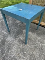Blue Wood Table