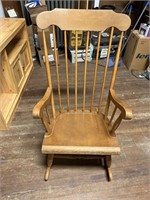 Sturdy wood rocking chair