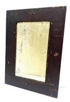 Antique Beveled Wood Framed Mirror