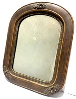 Antique Victorian Carved Wood Frame Beveled Mirror