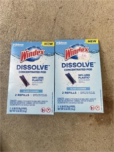 Windex concentrated pod dilute with water