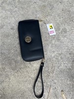 Black wristlet wallet