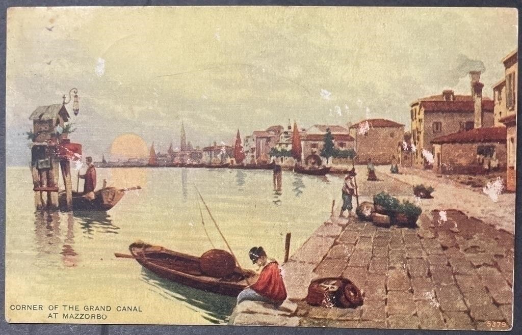 Antique Stamped Corner Of The Grand Canal PPC