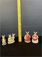 Porcelain Rabbit Figurines S&P