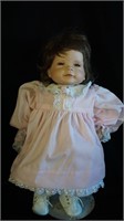 Vintage Porcelain Baby Doll w/stand