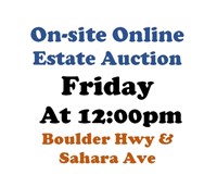 WELCOME TO OUR FRI. @12pm ONLINE PUBLIC AUCTION