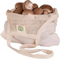 2-Bags Cotton Mesh Mushroom Foraging Bags - 100% C