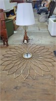 UNIQUE GOLD ROUND FLORAL SUN WALL HANGING WITH A