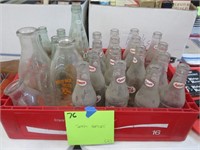 Plastic Coke Crate w/Andersons Soda Bottles, Coke.