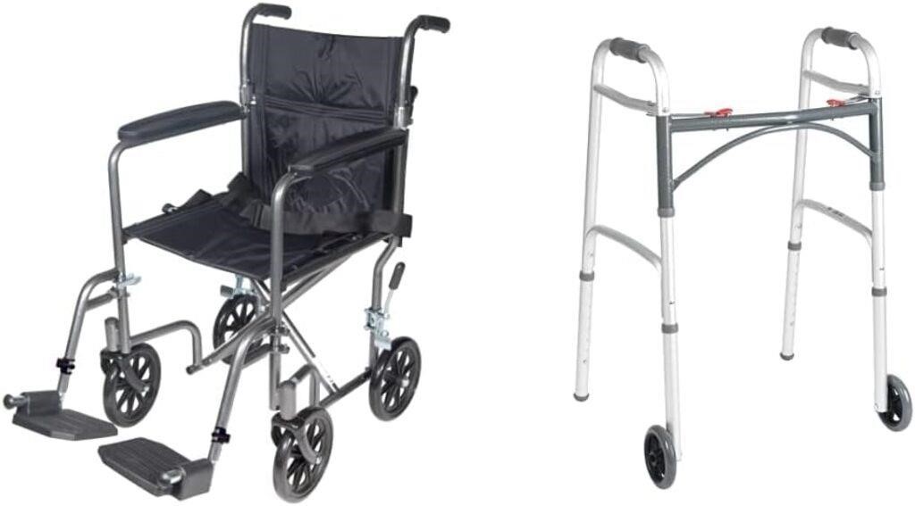 Lightweight Folding Transport Wheelchair