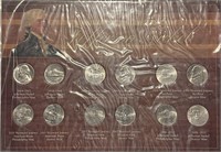 (12) Jeff. Nickels Set of 6 Designs UNC