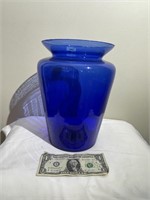 Large Blue Glass Vase