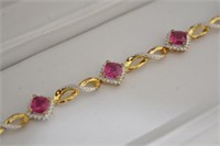 Ruby Diamond Bracelet