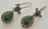 4 ct Emerald Earrings