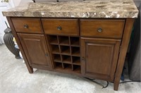 Wine Cabinet With Stone Style Top 50 w x 18 d x36h
