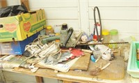 Contents of Table Top in Shed