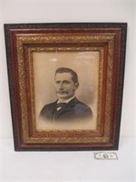 Vintage Male Picture in Nice Ornate Frame 28x32