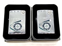 (2) Seattle Mariners Zippo Lighters in MLB Tin