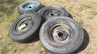 (4) Ford 5 lug wheels & Tires