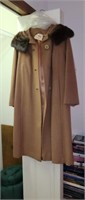 Vintage women's wool Maurice Lansing trench coat