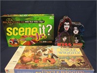 Lot of 3 Board Games Kiss Uncle Wiggily