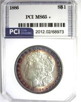 1886 Morgan PCI MS65+ Excellent Toning