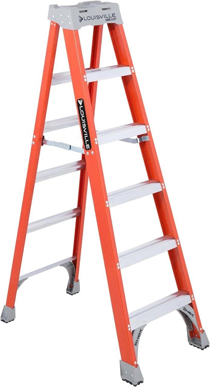 Louisville 6-Foot Fiberglass Ladder  300 lb